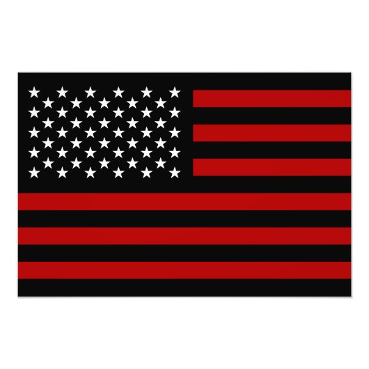 American Flag Black Red White Fotodruck (Vorne)