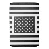 American Flag Black & White USA Einzigartiges Amer Badematte (Vorderseite Vertikal)