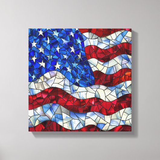 American Flag Bleiglas Canvas Print Leinwanddruck (Vorderseite)