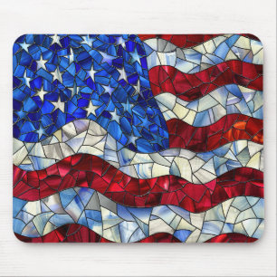 American Flag Bleiglas Mousepad