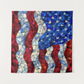 American Flag Bleiglas Tapestory Wandteppich (Vorderseite (Horizontal))