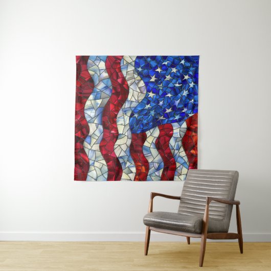 American Flag Bleiglas Tapestory Wandteppich (Beispiel (Horizontal))