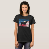 American Flag Bloodhound T-Shirt (Vorne ganz)