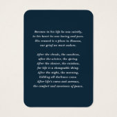 American Flag Blue Foto Memorial Gebet Cards (Rückseite)