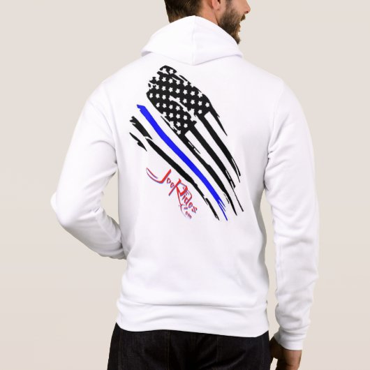 American Flag Blue Line Hoodie (Rückseite)