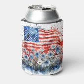 American Flag & Blume Dosenkühler (Kanne Rückseite)