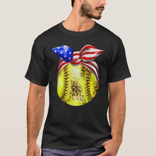 American Flag Bnadana Baseball Red White Blue 4th  T-Shirt (Vorderseite)