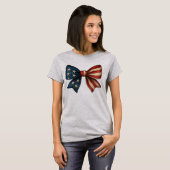 American Flag Bow Coquette T-Shirt (Vorne ganz)