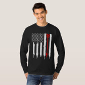 American Flag Bow Hunter Archery Arrow T-Shirt (Vorne ganz)