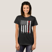 American Flag Bow Hunter Archery Arrow T-Shirt (Vorne ganz)