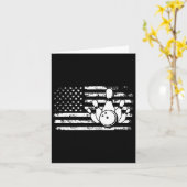 American Flag Bowler Bowling Karte (Gelbe Blume)