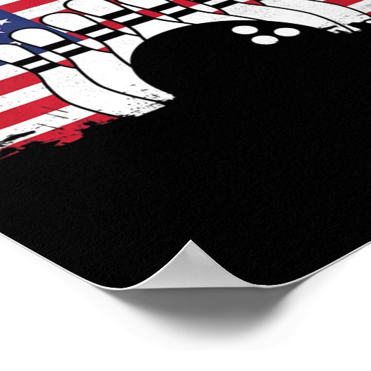 American Flag Bowling Apparel - Bowling Poster (Ecke)
