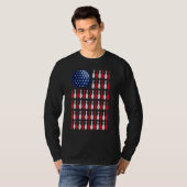 American Flag Bowling Bowler für Bowling-Team T-Shirt (Vorne ganz)