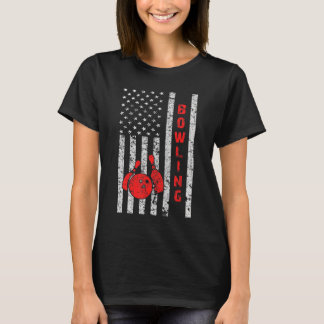 American Flag Bowling Gift T-Shirt