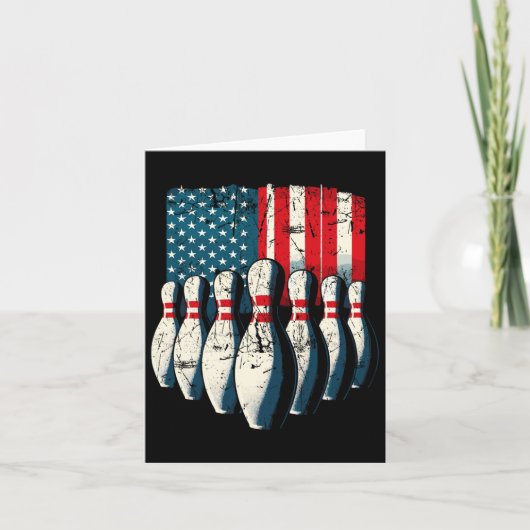 American Flag Bowling Karte (Vorderseite)