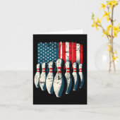 American Flag Bowling Karte (Gelbe Blume)