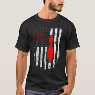 American Flag Bowling Usa Patriotic Sport Christm T-Shirt