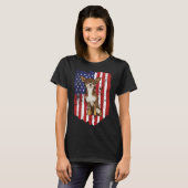 American Flag Brown Chihuahua 4th Of July Usa T-Shirt (Vorne ganz)