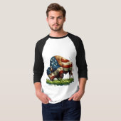 American Flag Buffalo Bison T-Shirt (Vorne ganz)