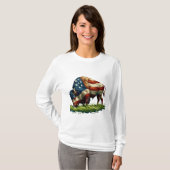American Flag Buffalo Bison T-Shirt (Vorne ganz)