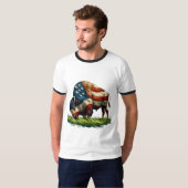 American Flag Buffalo Bison T-Shirt (Vorne ganz)