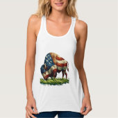 American Flag Buffalo Bison Tank Top (Vorderseite)