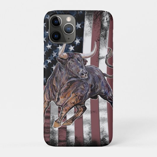 American Flag Bull Case-Mate iPhone Hülle (Rückseite)