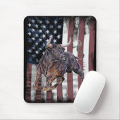 American Flag Bull Mousepad (Mit Mouse)