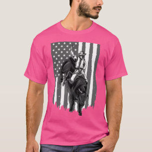 American Flag Bull Riding Cowboy 4. Juli Patri T-Shirt
