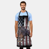 American Flag Bull Schürze (Getragen)