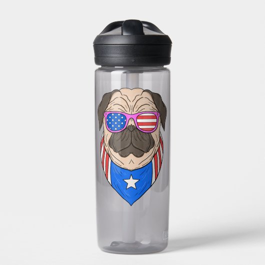 American Flag Bulldog Trinkflasche (Vorderseite)