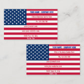 American Flag Business Card USA Beruflich Visitenkarte (Vorne/Hinten)