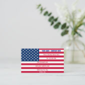 American Flag Business Card USA - Patriotic Design Visitenkarte (Stehend Vorderseite)