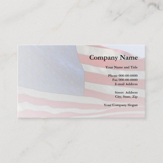 American Flag Business Card Visitenkarte (Vorderseite)