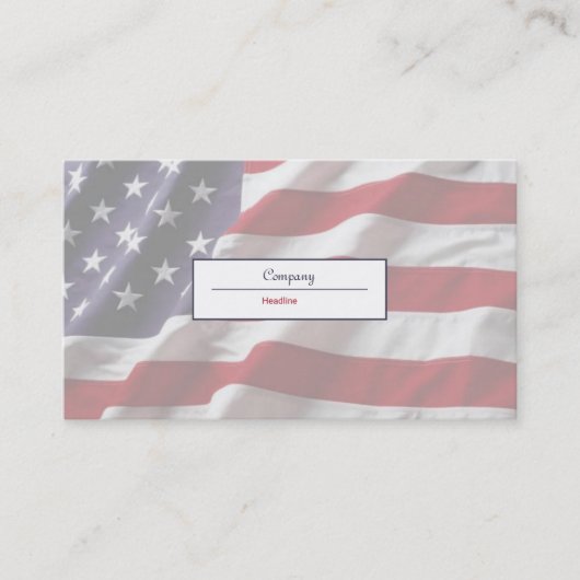 American Flag Business Card Visitenkarte (Vorderseite)
