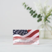 American Flag Business Card Visitenkarte (Stehend Vorderseite)