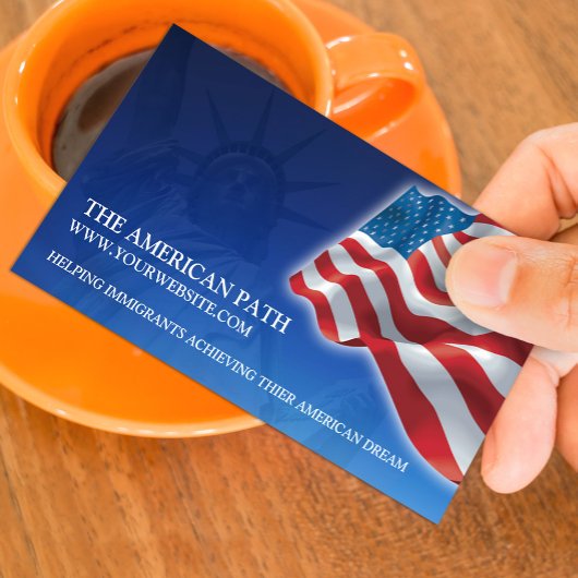American Flag Business Card Visitenkarte