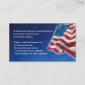 American Flag Business Card Visitenkarte (Rückseite)