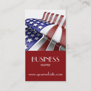 American Flag Business Card Visitenkarte