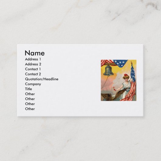 American Flag Business Card Visitenkarte (Vorderseite)
