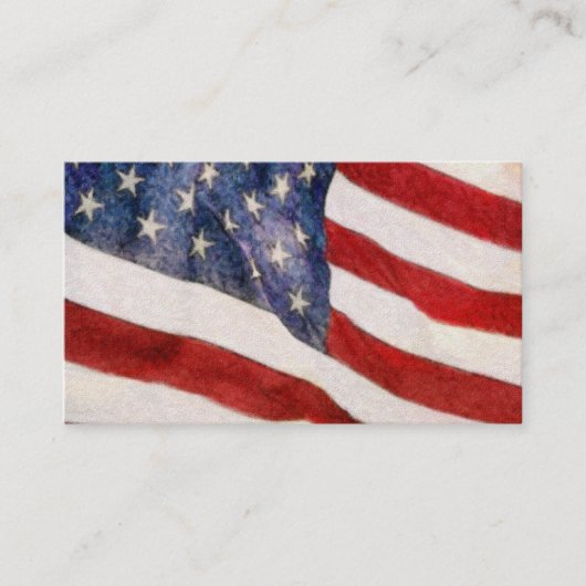 American Flag Business Card Visitenkarte (Vorderseite)