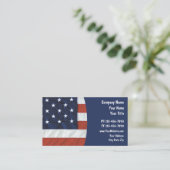 American Flag Business Cards Visitenkarte (Stehend Vorderseite)