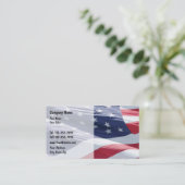 American Flag Business Cards Visitenkarte (Stehend Vorderseite)