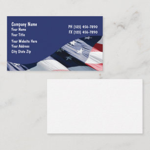 American Flag Business Cards Visitenkarte