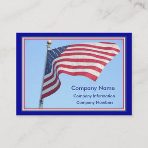 American Flag Business Cards Visitenkarte