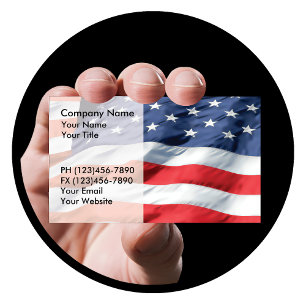 American Flag Business Cards Visitenkarte