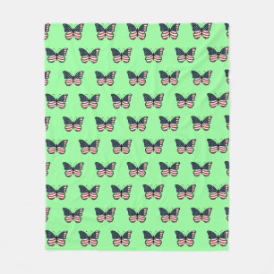 American Flag Butterfly Design-62615 Fleecedecke