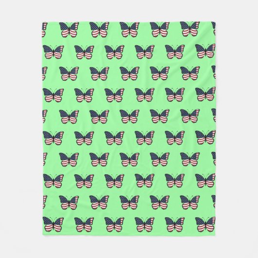 American Flag Butterfly Design-62615 Fleecedecke (Vorderseite)