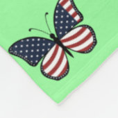 American Flag Butterfly Design-62615 Fleecedecke (Ecke)