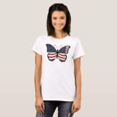 American Flag Butterfly Design-62615 T-Shirt (Vorne ganz)